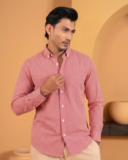 Premium Red Check Shirt